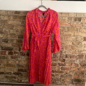 Bright pink and orsnge dress